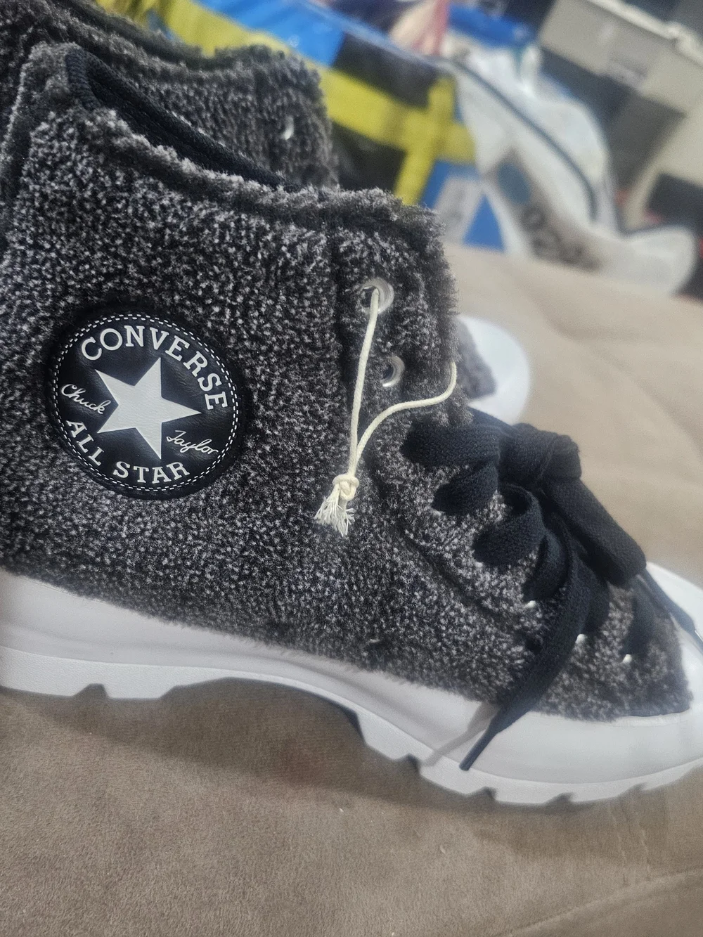 Converse Black and White High-Top Sneakers - Picture 4 of 7